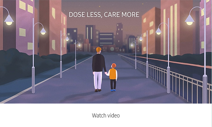 Dose Less Care More. Watch video