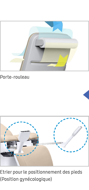 Papier Rollen Halter, Fußstütze(Lithotomieposition)