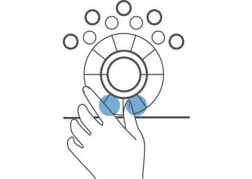 Assign functions near the trackball: Contextual Button