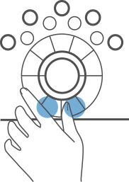 Assign functions near the trackball: Contextual Button