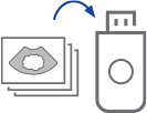 Saving image data directly to USB memory